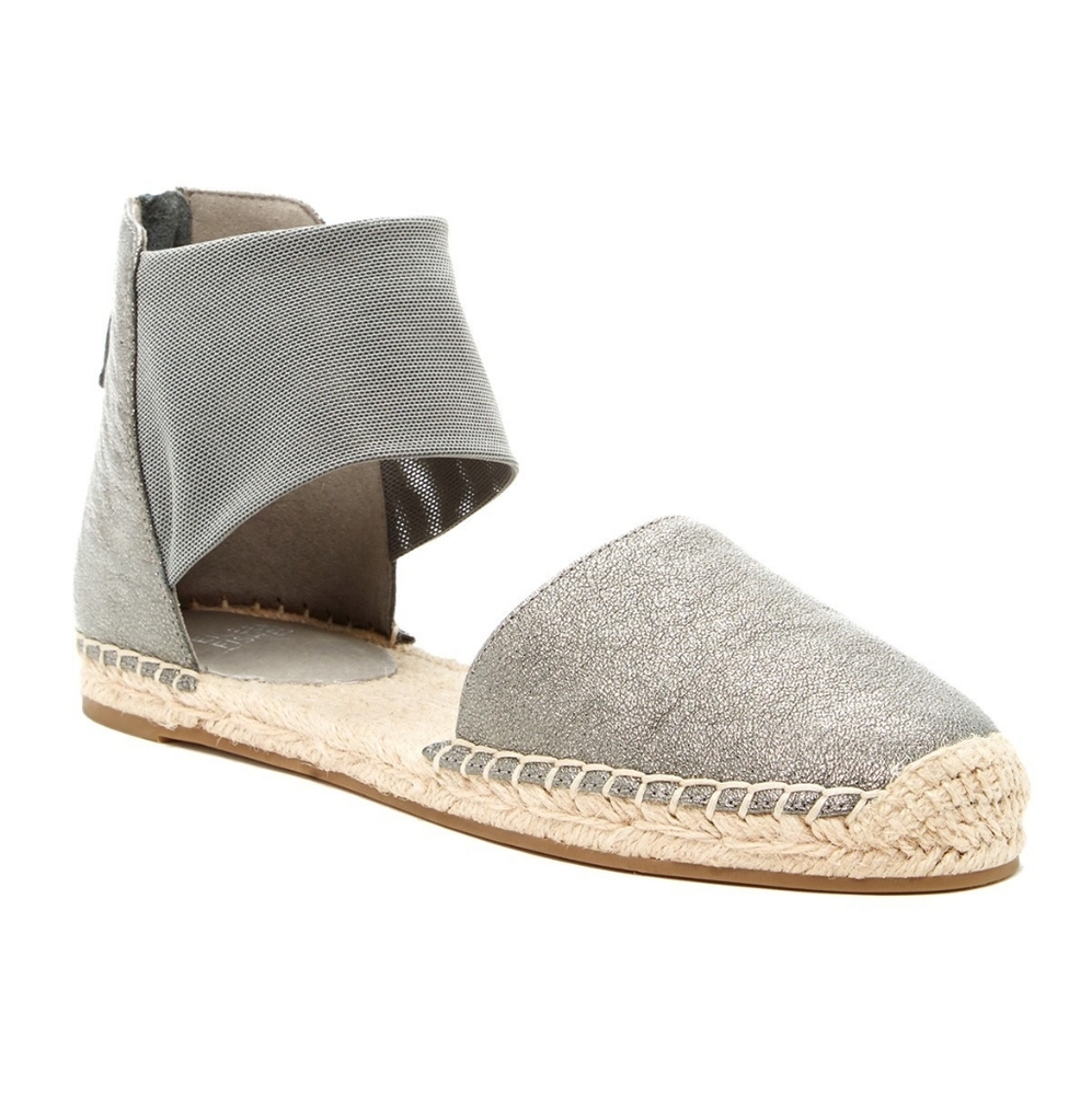 Eileen Fisher Coy Espadrille silver Size 7.5